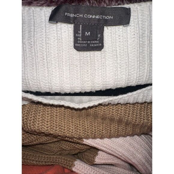 French connection Colorblock chunky knit Sweater size Medium oversized - Picture 4 of 6